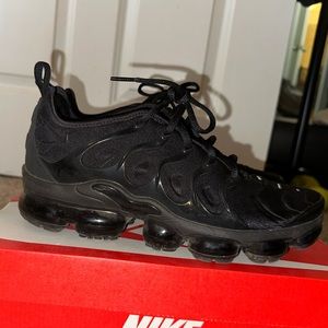 Pair of black Nike vapormax